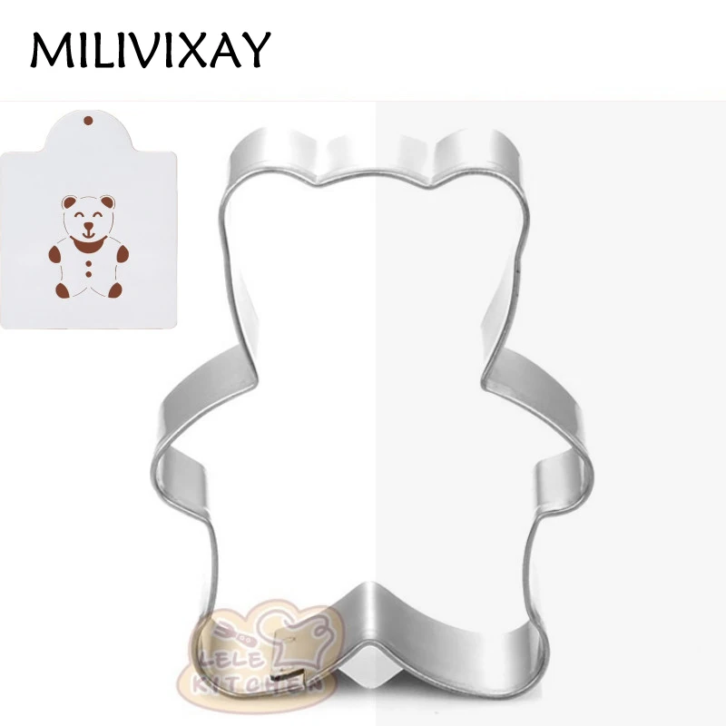 MILIVIXAY 1 шт. симпатичный медведь резак из нержавеющей стали пластиковые