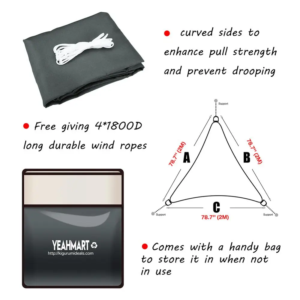 Плотный солнцезащитный козырек для сада и двора водонепроницаемая летняя ткань