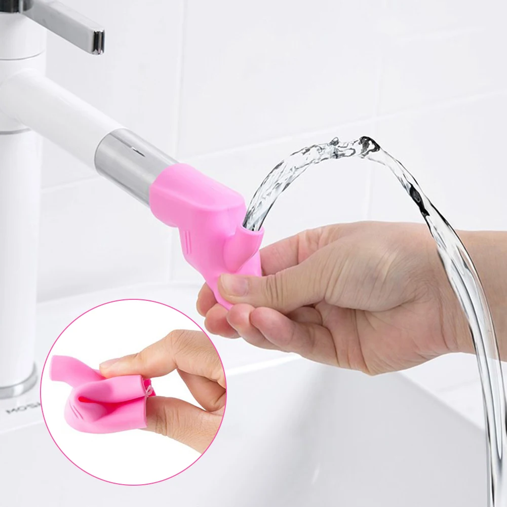 

High Elastic Silicone Water Tap Extension Sink Children Washing Device Bathroom Kitchen Sink Faucet Guide Faucet Extenders