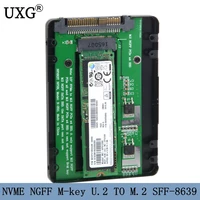 sff 8639 nvme u 2 to ngff m 2 m key pcie ssd case enclosure for mainboard replace intel ssd 750 p3600 p3700
