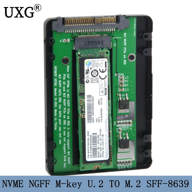 SFF 8639 NVME U.2 к NGFF M.2 M key PCIe SSD чехол Корпус для материнской платы Замена Intel 750 p3600