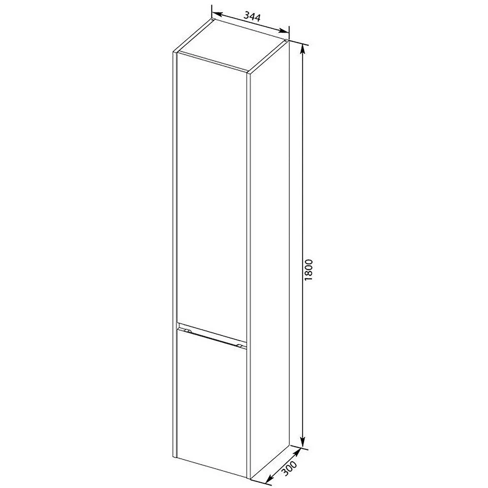 Пенал Aquanet Клио 35 дуб кантри/белый |