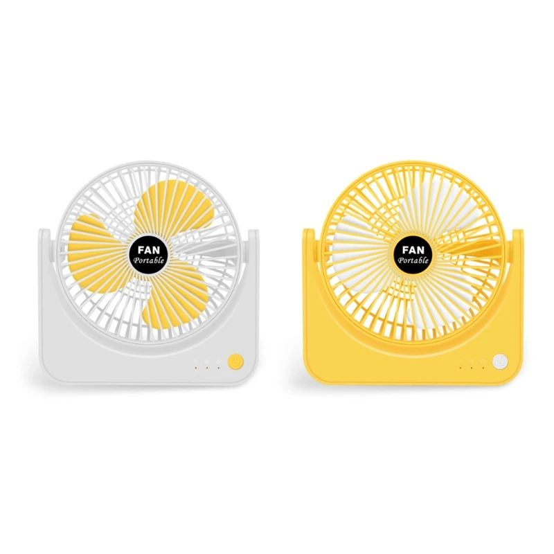 

M7DF Mini USB Desk Ultra-quiet Fan Mute Fan 3 Gears Mini Desktop Fan 2000mAh Rechargeable for Dorm Home Office Travel Indoor