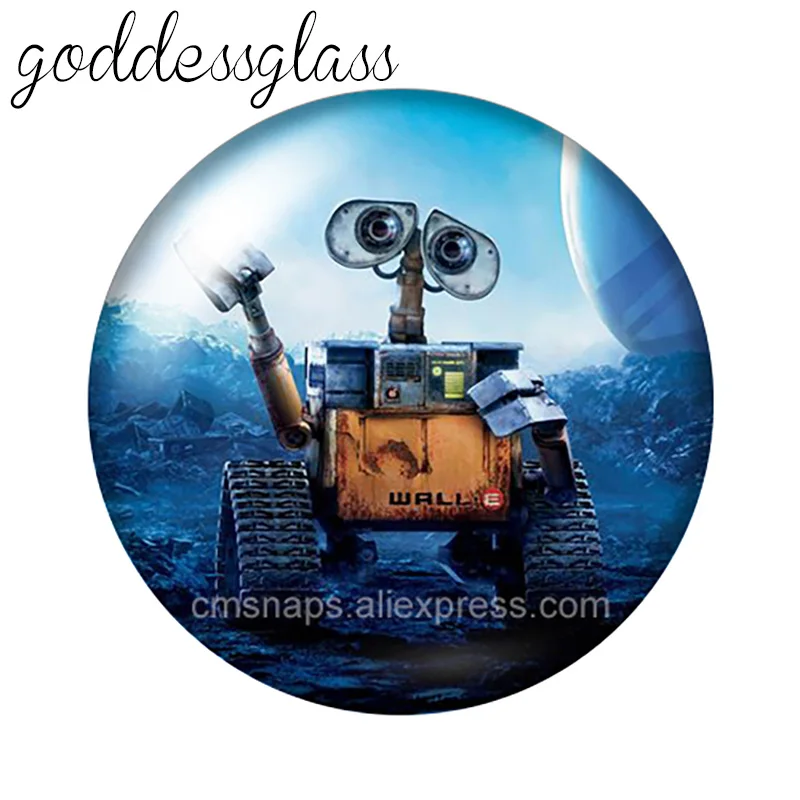 10 шт. круглые стеклянные пуговицы для браслетов 18 мм