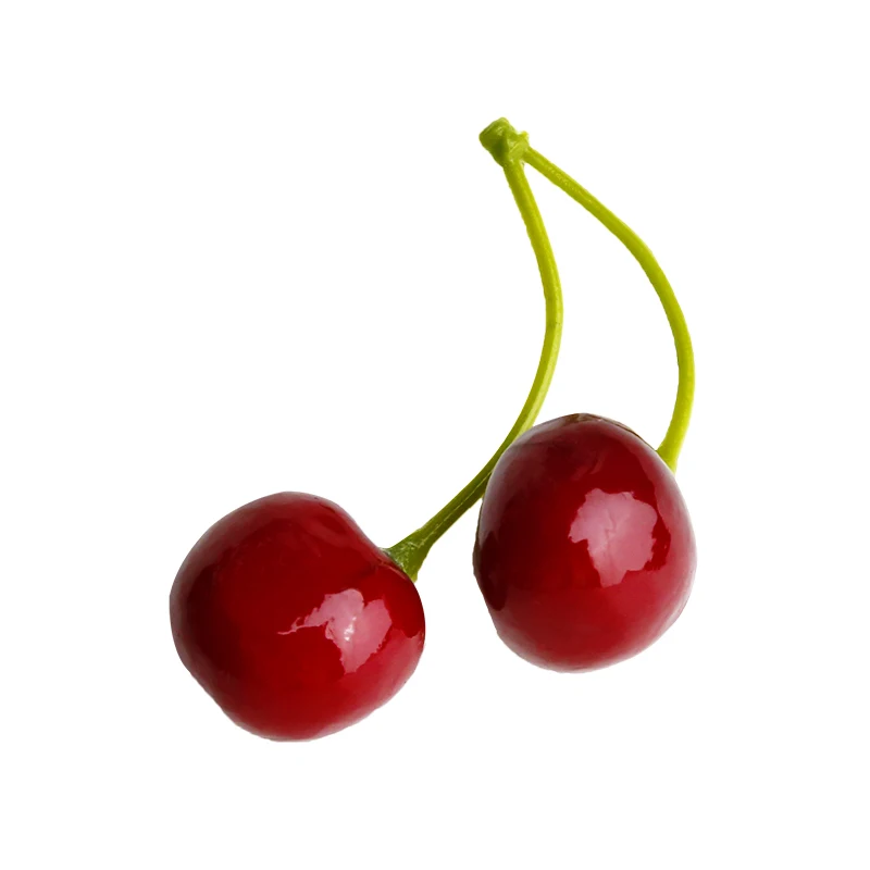 Cherry Модель искусственных фруктов искусственный лимон яблока груши банан персики Carambola свадебная фотография студия DIY украшения - Цвет: Cherry