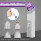 2 в 1 ребенка носовой всасывающее устройство  прибор для вакуумной чистки лица Электрический Нос всасывающее устройство для прочистки носа у новорождённых с светодиодный экран, с сигнальным светом + музыка