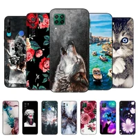 for huawei p40 lite 5g 4g case back cover for huawei p40 lite e phone case p40lite e p40litee bumper soft silicon black tpu case