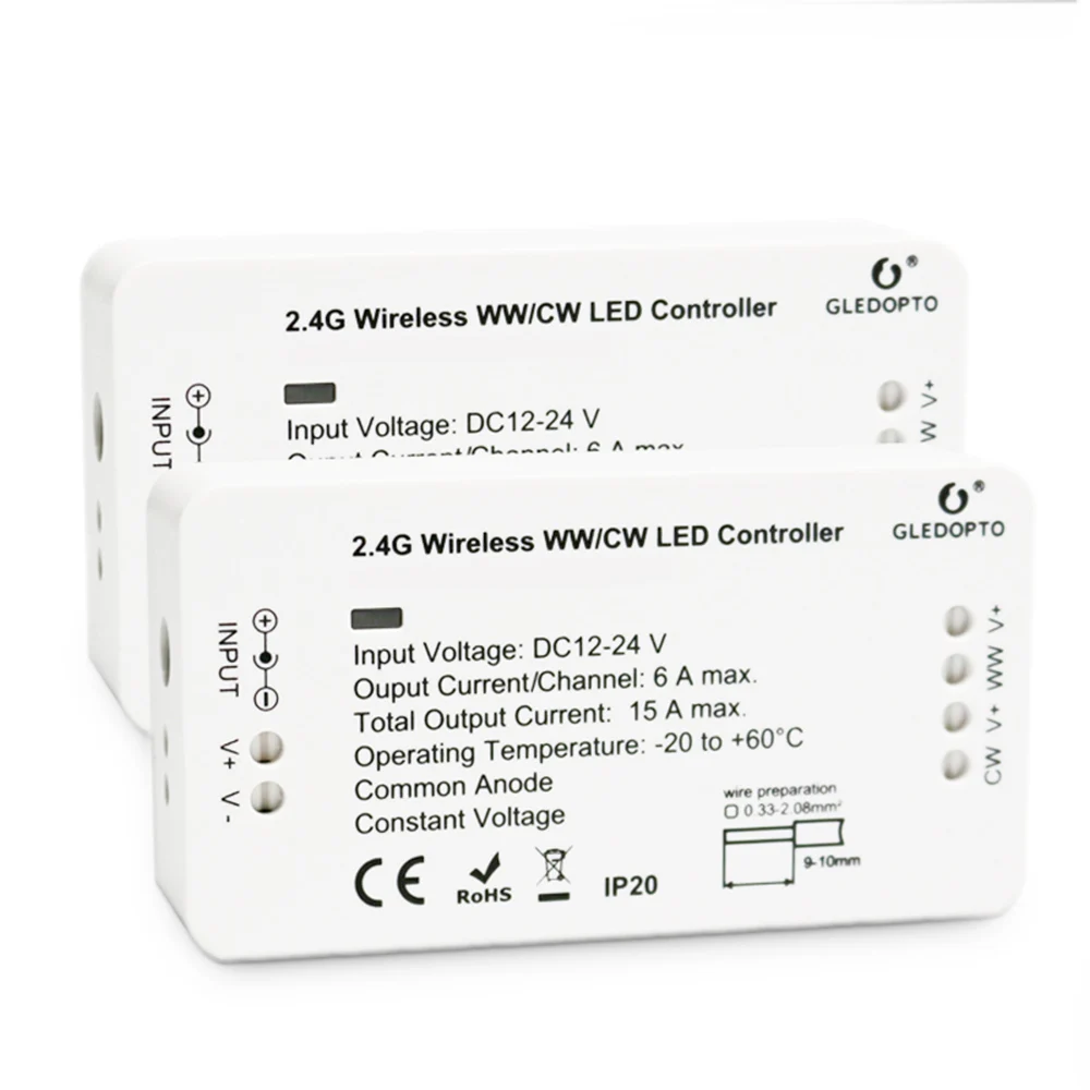 G светодиодный OPTO Zigbee светодиодный контроллер CCT Беспроводное управление Умный дом мост WW CW Светодиодная лента диммер 12 В 24 В Работа с Alexa Echo