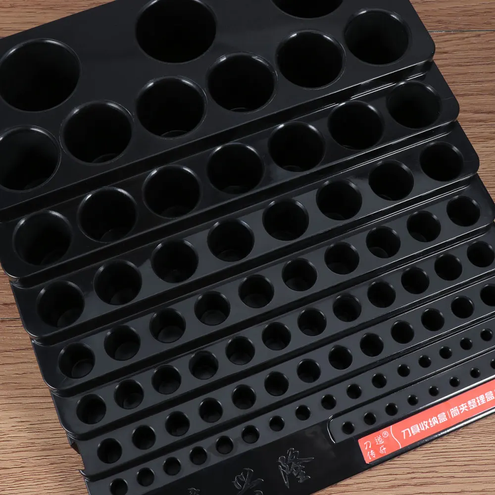 

1pc Multifunctional Saving Space Drill Milling Cutter Storage Box Cutter Accessory Box Finishing Box(Black)