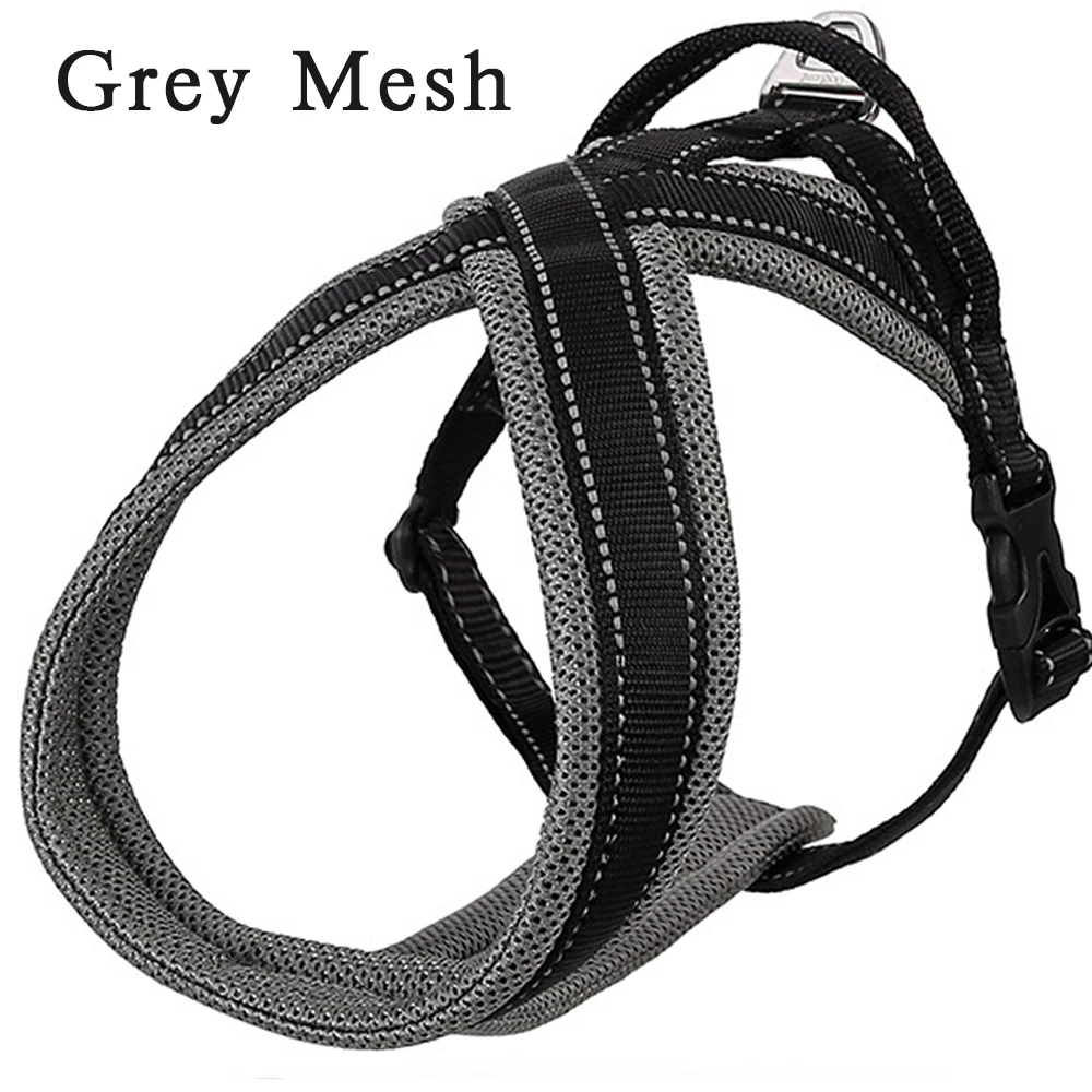 Светоотражающая нейлоновая шлейка для собак регулируемый дышащий жилет с