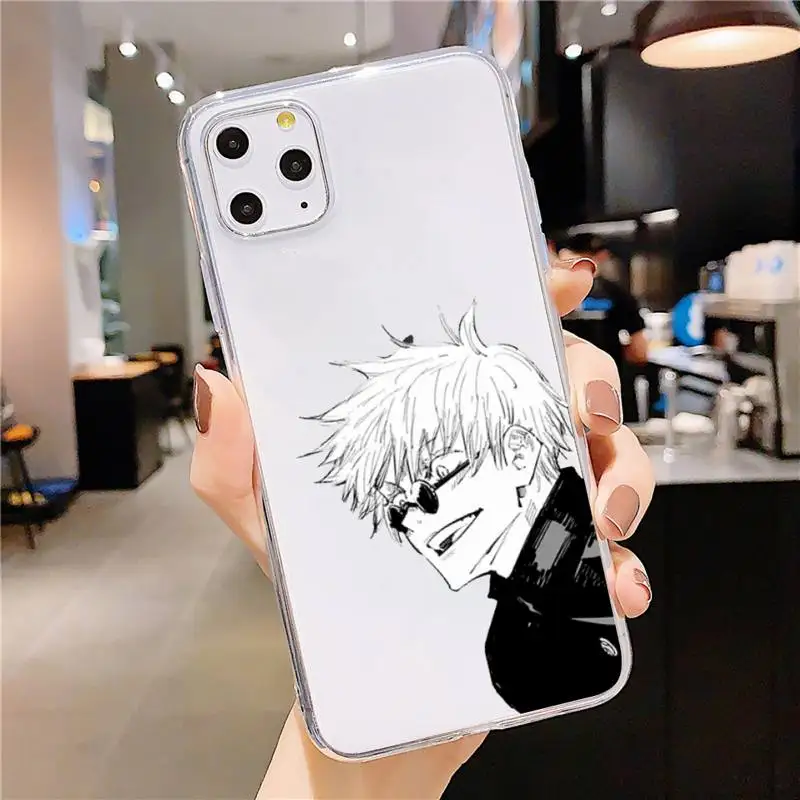 

Jujutsu Kaisen Japan Anime Phone Case Transparent soft For iphone 5 5s 5c se 6 6s 7 8 11 12 plus mini x xs xr pro max