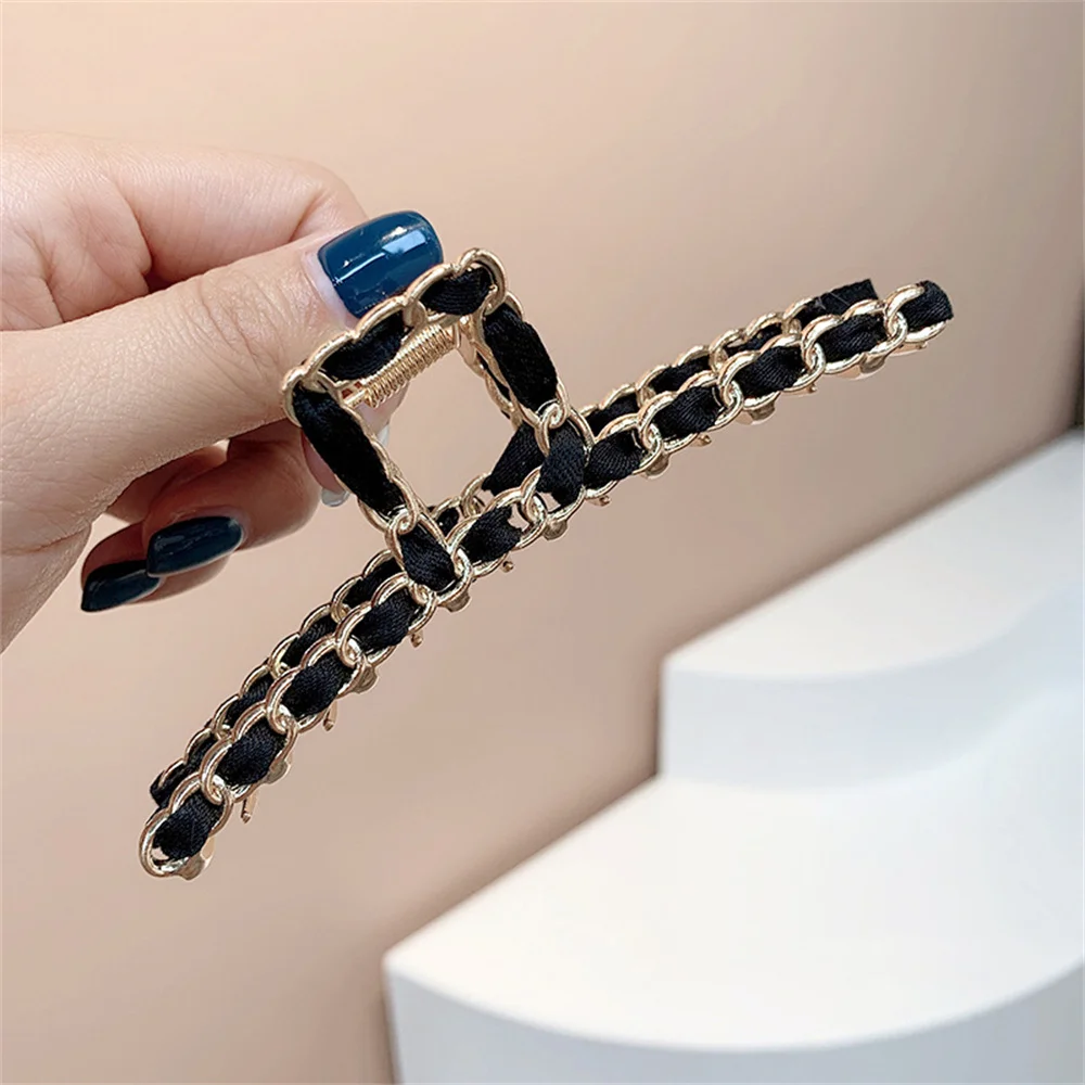 Модный металлический зажим в виде акулы женские заколки для волос ленточный