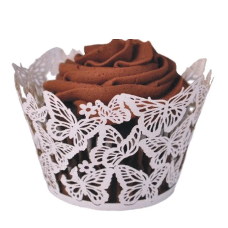 60 штук изысканные бумажные обертки для кексов на день рождения свадьбу