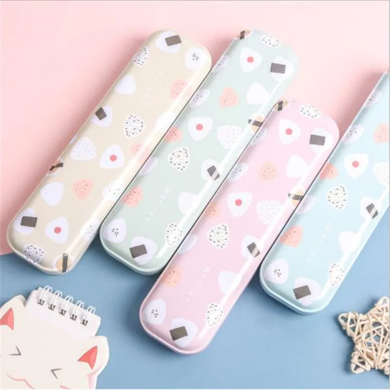 Минимализм железа Kawaii детские подарки металлический Железный симпатичный футляр для карандашей корейский маленький металлический канцелярский пенал для школьных принадлежностей Горячие S
