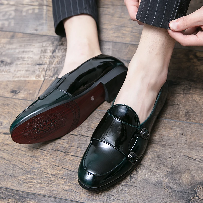 Мокасины мужские без шнуровки кожаные туфли на плоской подошве уличная модная