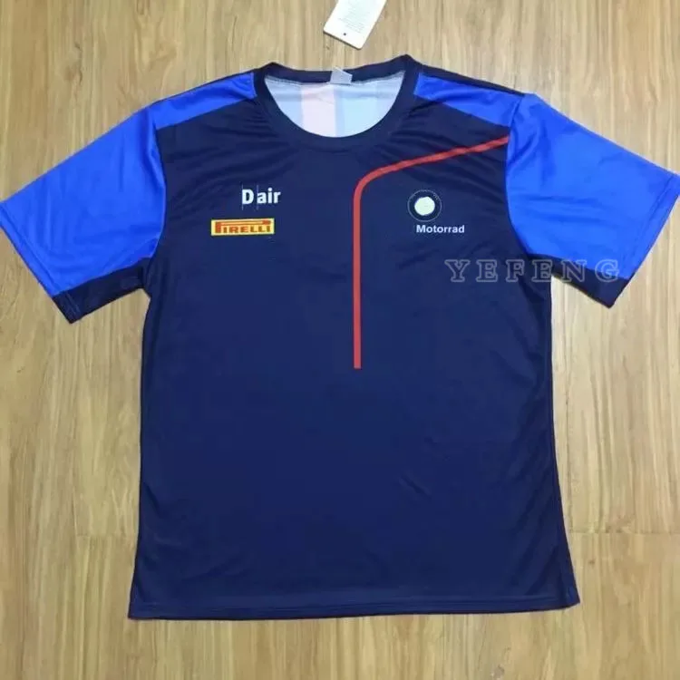 

Summer Blue For BMW Motorcycle Moto Team Superbike Men's Short Motorbike Quick dry T-Shirts Motorrad