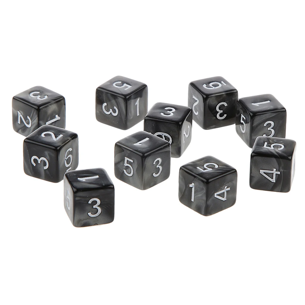 10 шт. многосторонняя акриловая настольная игра Wargames RPGs MTG TRPG ролевая D6 D10 D12 D20