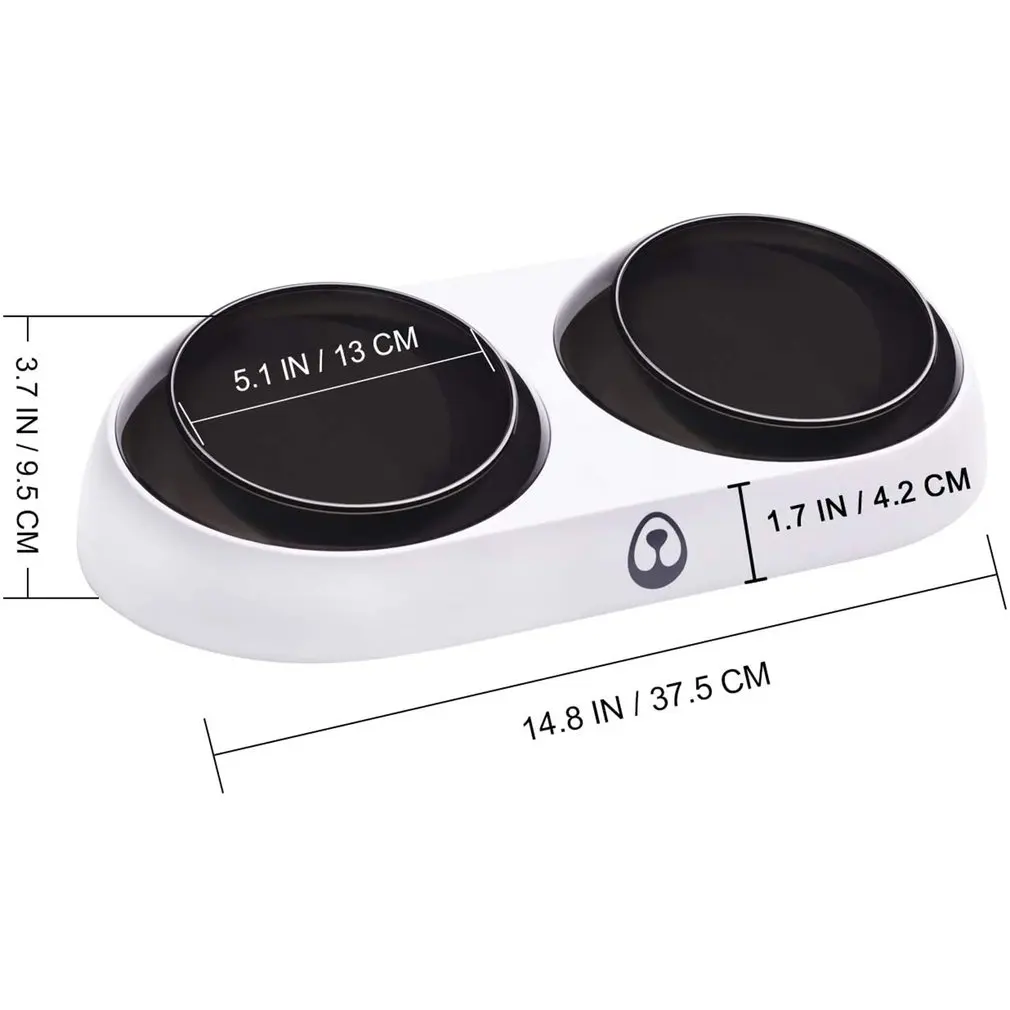 

Dog Bowl For Water And Food Anti-slip Cat Dish Adjustable 15 Tilted Pet Feeder Elevated Pet Bowl Feeder