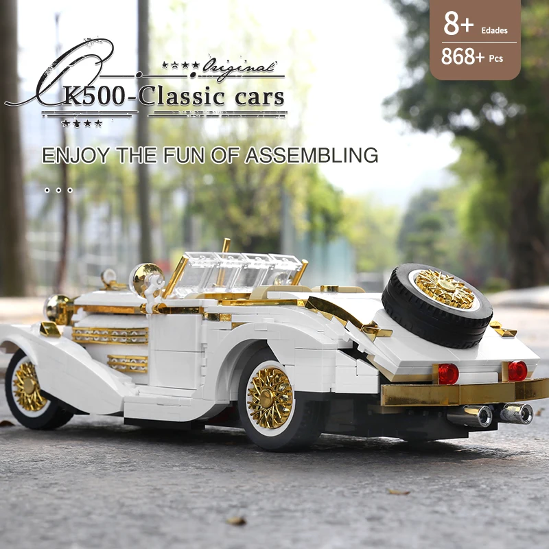 

Mould King 10003 Technical Car The K500 Vintage Vehicle Model Building Blocks Assembly Bricks Educational Toys