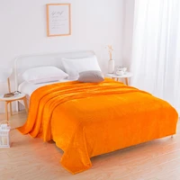 flannel blanket super solid colour warm sofa plush leisure travel blankets for bed comforter sheet bedding textile products