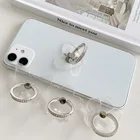 Универсальный бриллиантовый держатель для телефона, подставка, кольцо на палец для симпатичного сотового смартфона, прозрачный держатель для iPhone, Samsung, Huawei