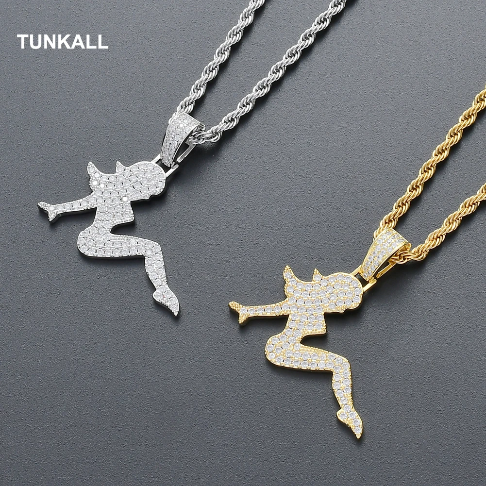 Блестящие латунные подвески для девушек с закрепкой Mirco фианитами женщин