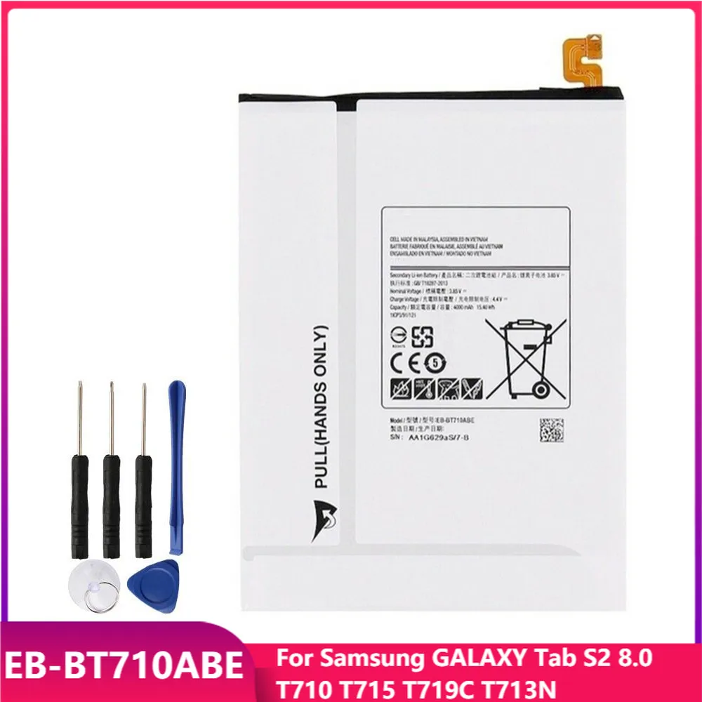 

Original Replacement Tablet Battery EB-BT710ABE For Samsung GALAXY Tab S2 8.0 T710 T715 T719C T713N EB-BT710ABA 4000mAh