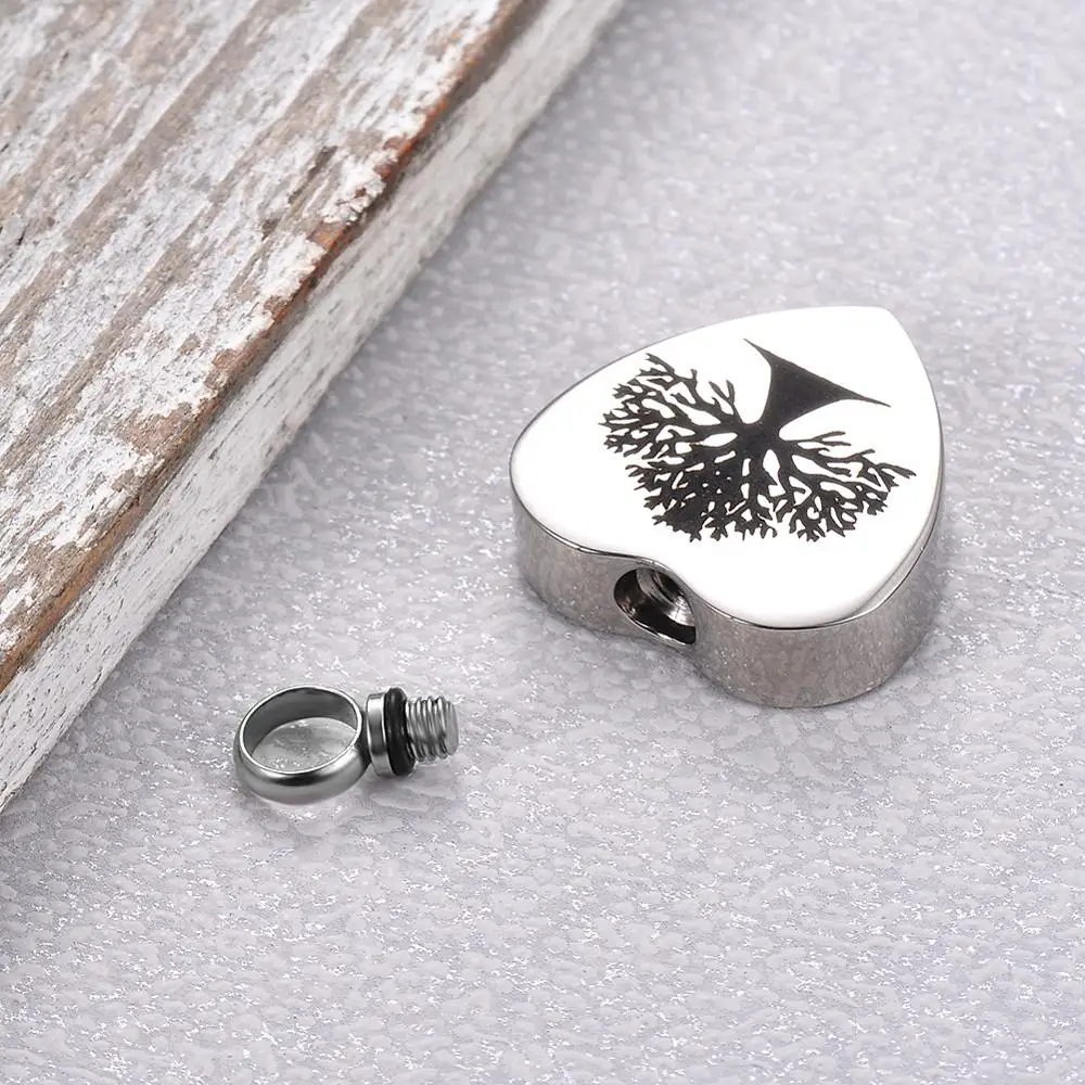 Бесплатная гравировка из нержавеющей стали Древо жизни кулон кремационной урны