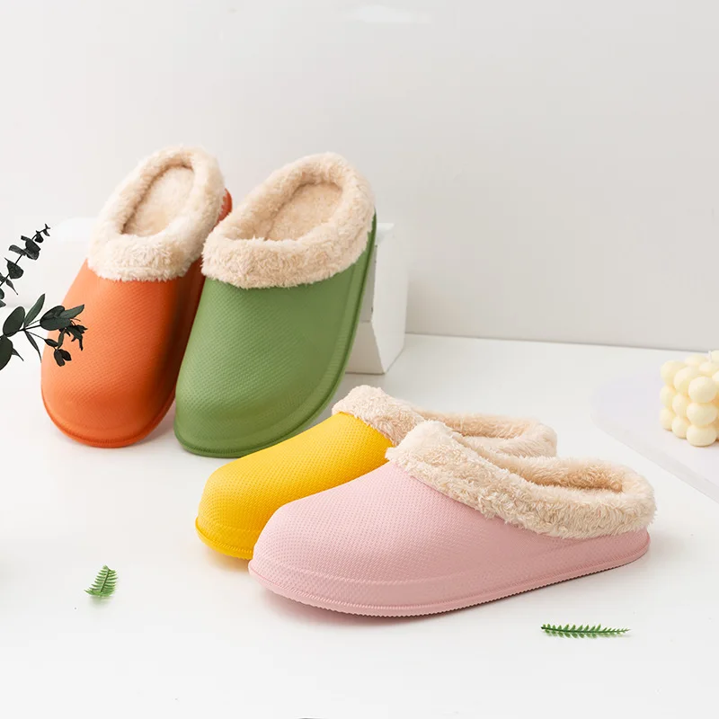 Водонепроницаемые домашние тапочки из ЭВА теплые зимние 47 2021 | Обувь