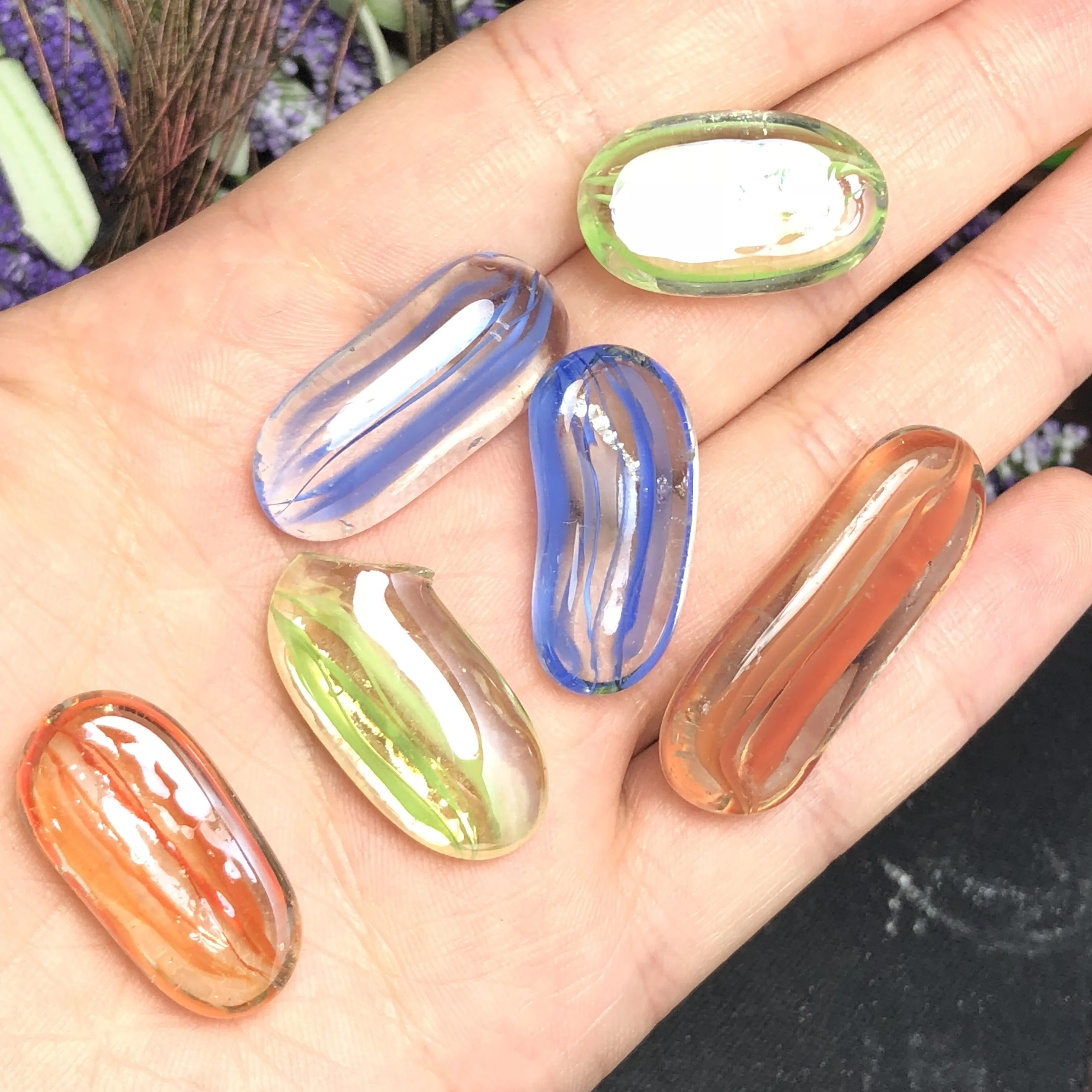 6 шт натуральные обработки стеклянные украшения гравий красивая Настенная