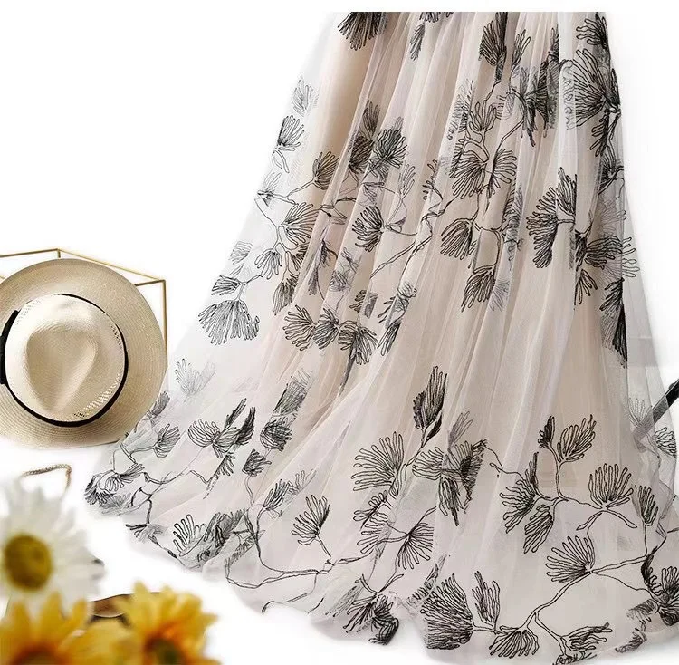 

1 Yards 130CM Width Fashion Dress Top Quality Gorgeous Embroidered French Lace Fabric Bridal Lace Fabric