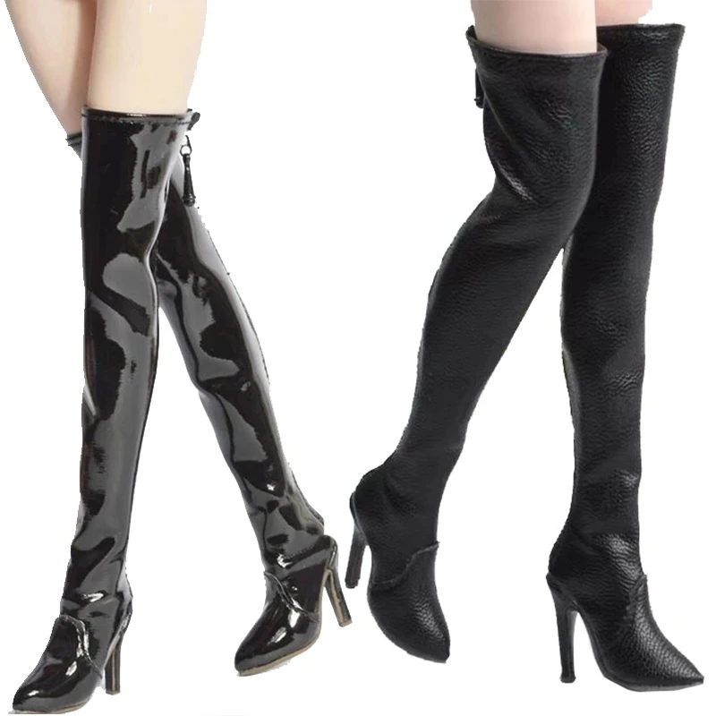 

In Stock 1/6 Scale Fashion Trendy High Leather Boots Fit For 12inches Figure Action Model Doll Body Accessory
