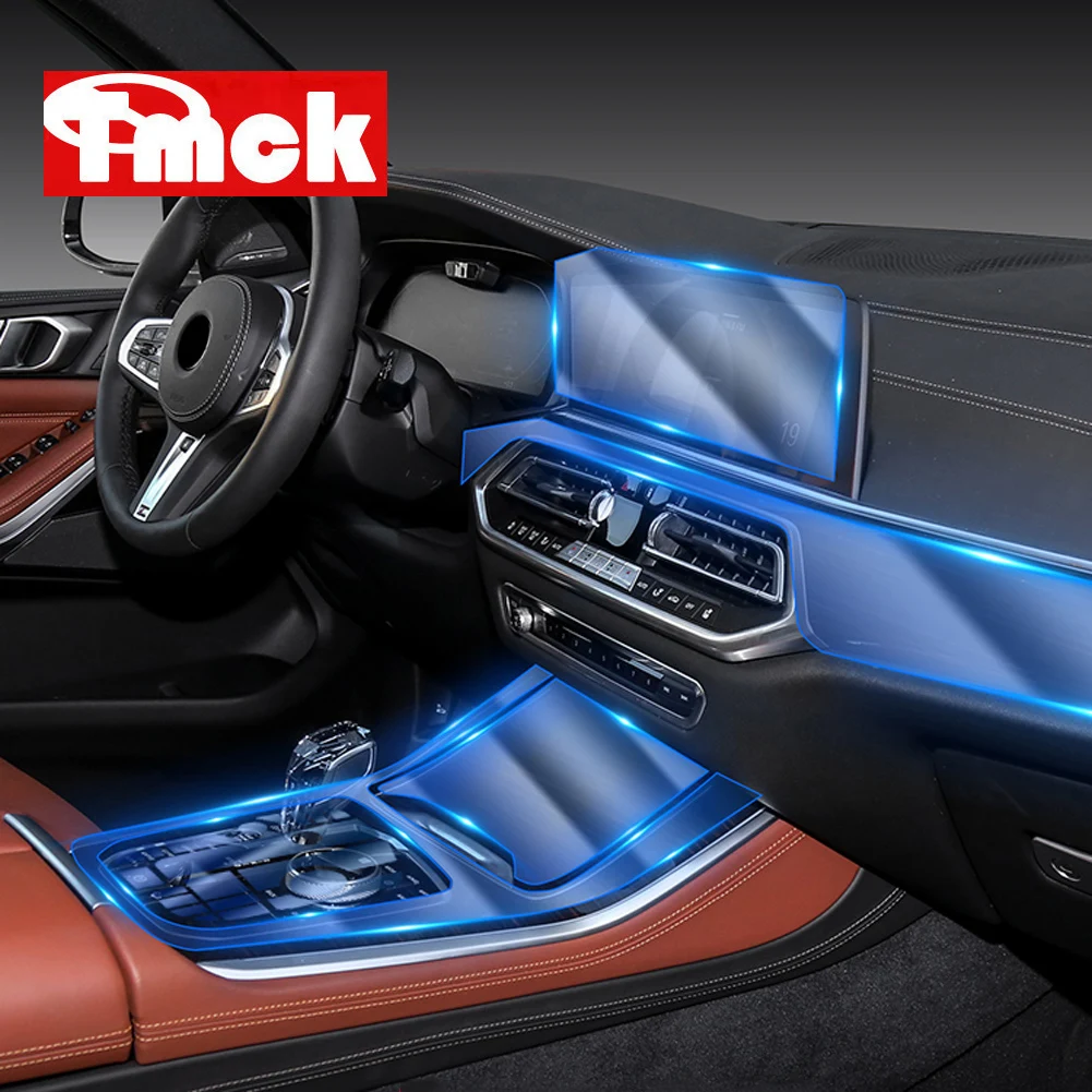 

For BMW X7 G07 2019 2020 2021 Car Door Center Console Gear Film Central Navigation Dashboard Panel Full Set TPU Protector Film