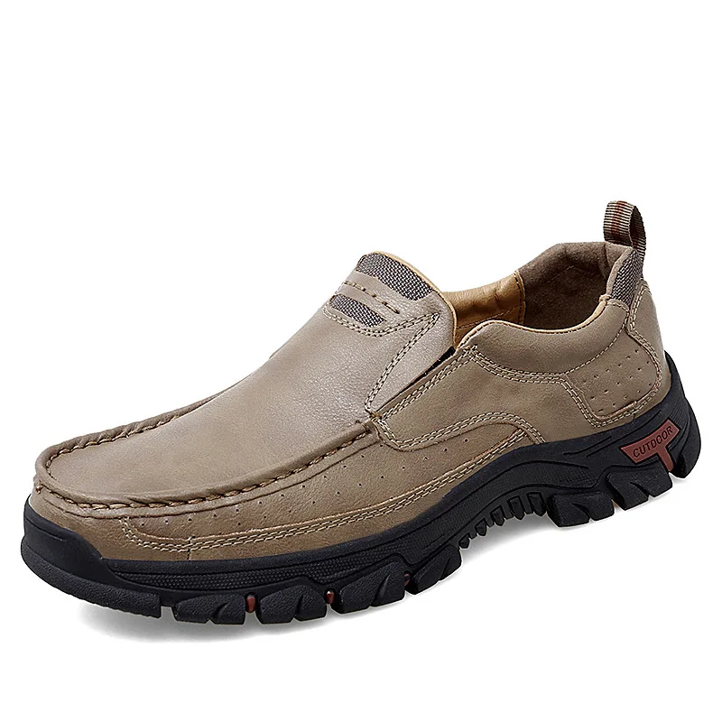 

2021 Autumn New Men's Leather Shoes Cowhide Low-top Business Casual British Style Casual Shoes Leather Running Walking Shoes