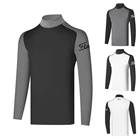 Мужская футболка для гольфа, сезон весна-осень, спортивная одежда для гольфа, рубашка с длинным рукавом, подходит для мужчин