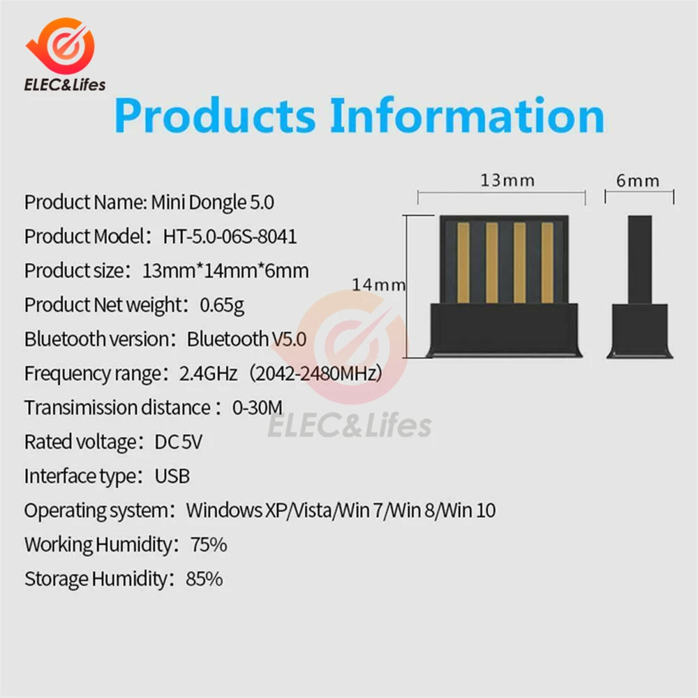 Фото USB Bluetooth V5.0 беспроводной мини адаптер для Windows 7/8/10 ноутбук ПК Соединители USB Bluetooth V5.0 беспроводной мини адаптер для Windows 7/8/10 ноутбук ПК Соединители