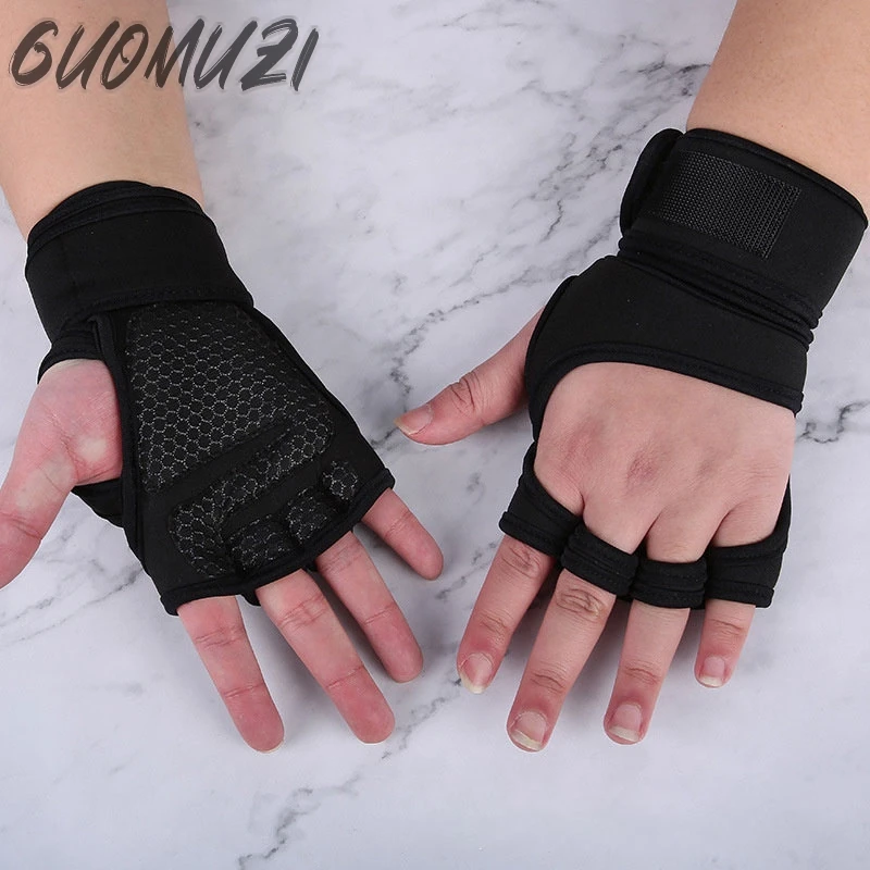 

2021 New Weight Lifting Training Gloves Women Men Fitness Sports Body Building Gymnastics Grips Gym Hand Palm Protector Gloves