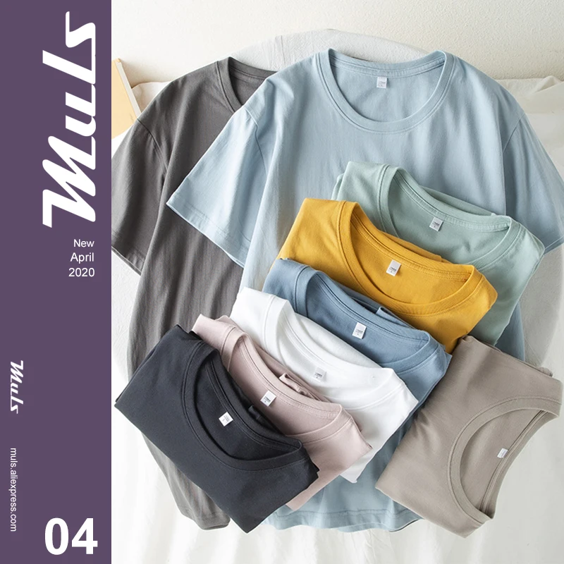 Футболка мужская в Корейском стиле Приталенный топ оверсайз с короткими