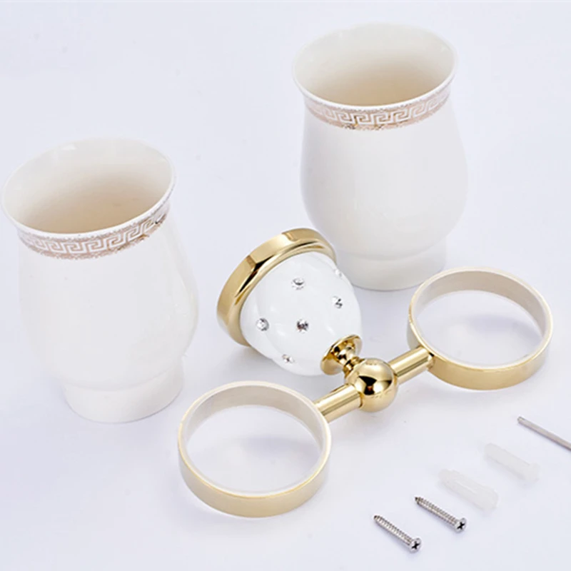 bath accessories set diamond inlaid bath towel rack gold bathroom shelf luxury towel holder metal bathroom hardware set free global shipping