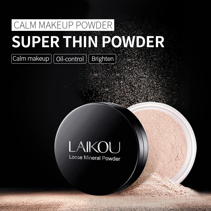 LAIKOU Matte loose powder Face Powder Ultra-Light Finishing Translucent Loose makeup Concealer make up Maquiagem Mineral |