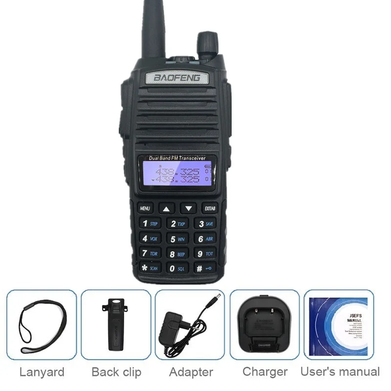 1pcs 8 Вт BAOFENG UV-82 Plus 8 Вт 10 км рация станция CB VHF/UHF морская ветчина радио двухстороннее Amador 8 Вт UV82 плюс - Цвет: 1pcs