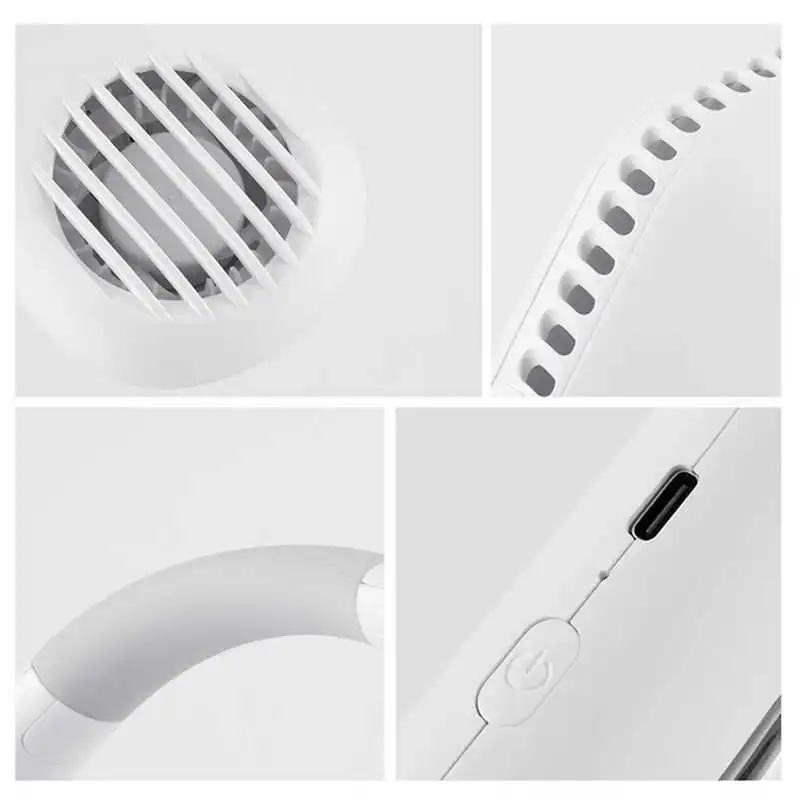 

Mini High Quality Fan 3 Wind Speed Adjustment Portable Neck-Hanging Electric Fan for Home Office Use Neck-Hanging Electric Fan