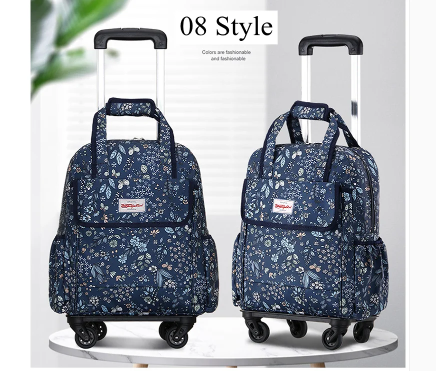 20 inch Women Travel Trolley Bags Woman Carry-on hand luggae Bag Rolling luggage  Bags Women Cabin Wheeled backpack with wheels