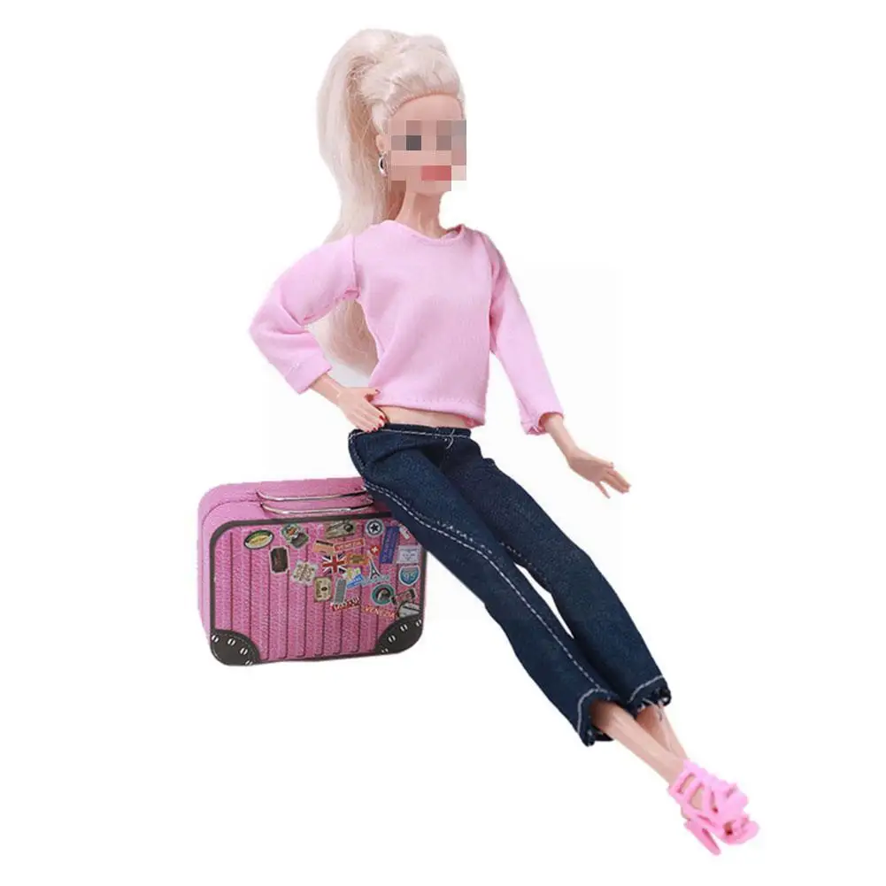 

Doll house model simulation suitcase mini toy trolley box box toy baby iron B5N6