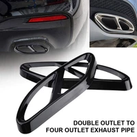 1pair car exterior decoration exhaust pipe cover stainless steel rear exhaust cover for 2015 2020 mercedes benz w205 accessories