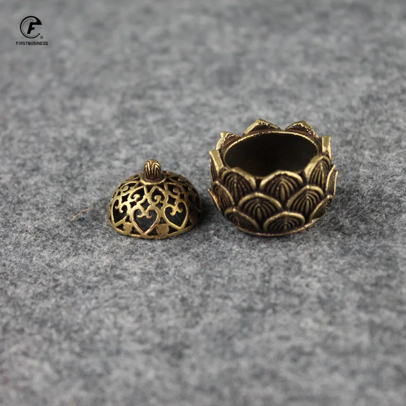 Медная подставка для благовоний в стиле ретро карманный ажурный латунный