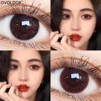 ovolook 1 pair 2pcs 2 tone series lenses contact lenses for eyes natural pupil yearly use eye contacts eye color lens dia14mm