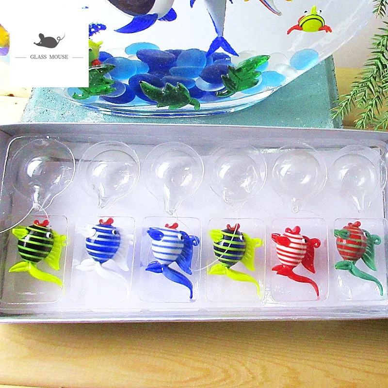 Декор для аквариума статуэтки миниатюрные стеклянные морские статуи животных