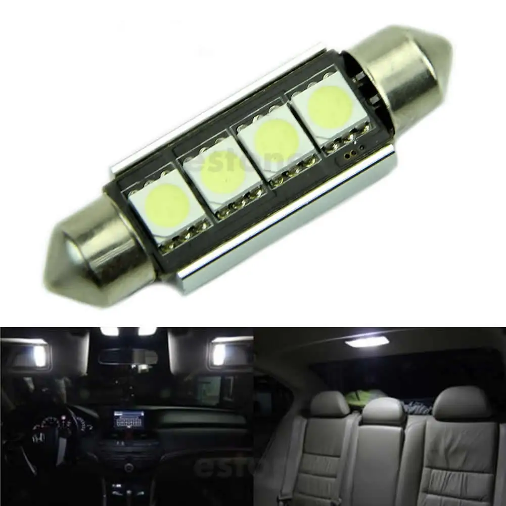 

D2TB Festoon Canbus 42mm 5050 4-SMD CAN-BUS interior Car Dome White LED Bulbs