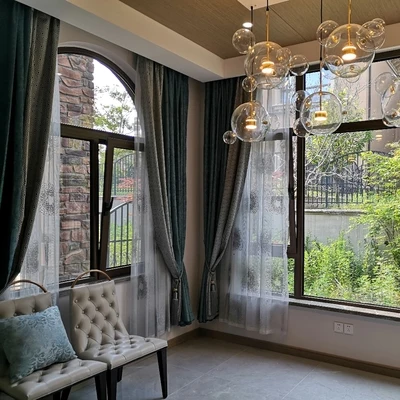 Пользовательские шторы Роскошные скандинавские плотные для гостиной Элитные